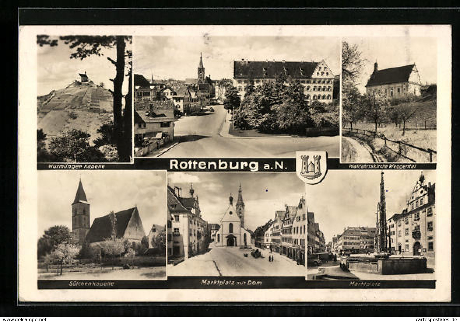 AK Rottenburg A. N., Wurmlinger Kapelle, Marktplatz Mit Dom, Sülchenkapelle  - Rottenburg