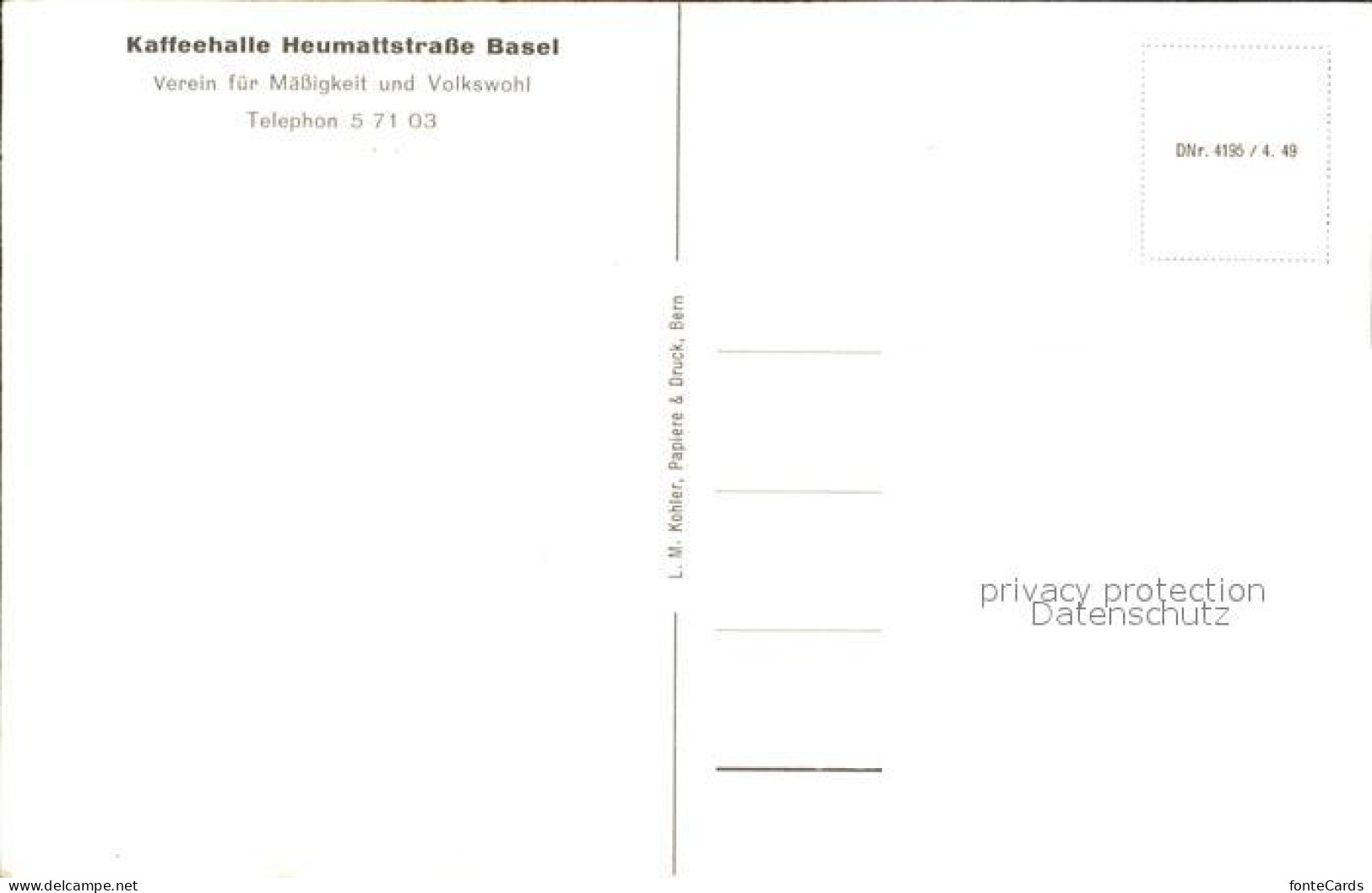 12571835 Basel BS Kaffeehalle Heumattstrasse Basel BS - Other & Unclassified