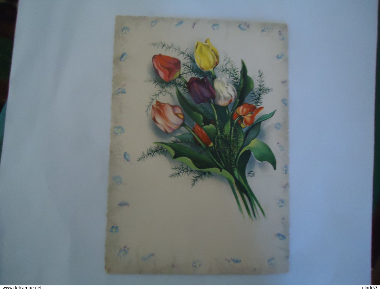 GREECE POSTCARDS 1961 TULIPS    MORE  PURHASES 10% DISCOUNT - Griekenland