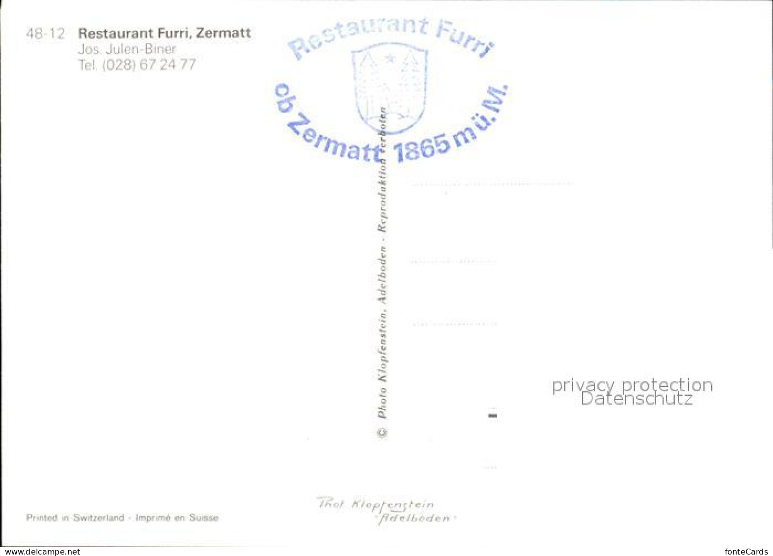 12542985 Zermatt VS Restaurant Furri  Zermatt VS - Sonstige & Ohne Zuordnung