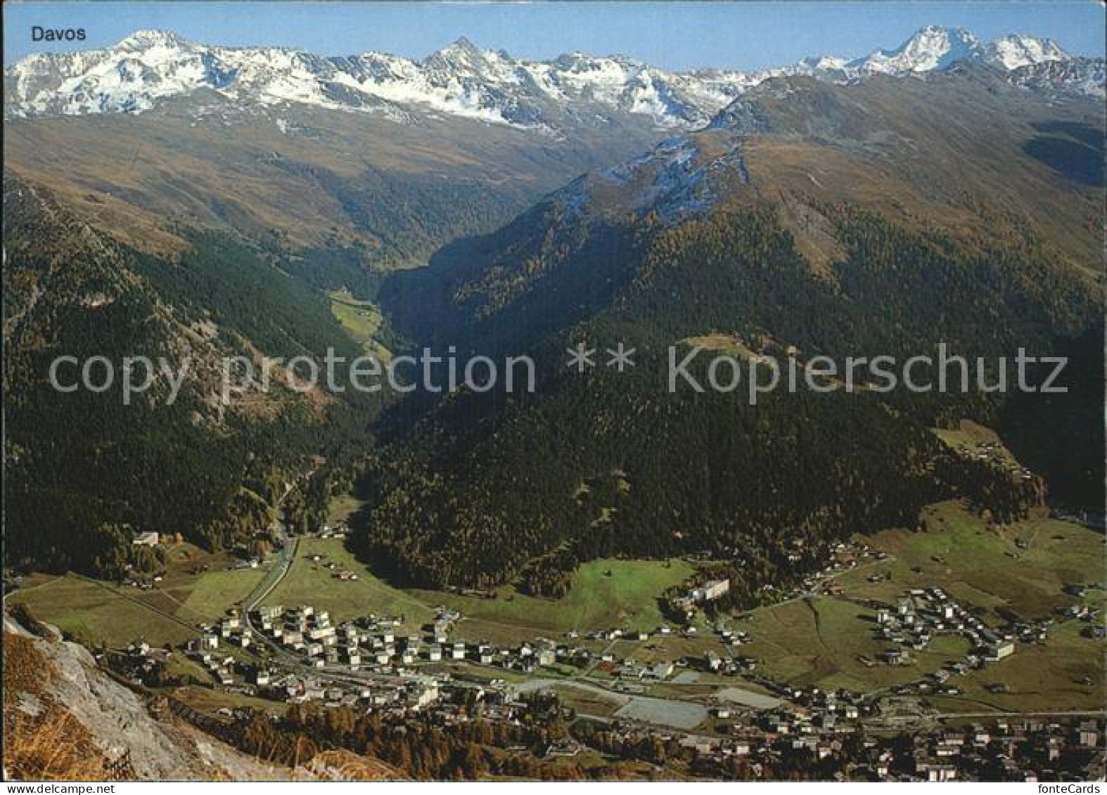 12492015 Davos Dorf GR Fliegeraufnahme Mit Fluelatal Seehorn Und Pischahorn Davo - Sonstige & Ohne Zuordnung