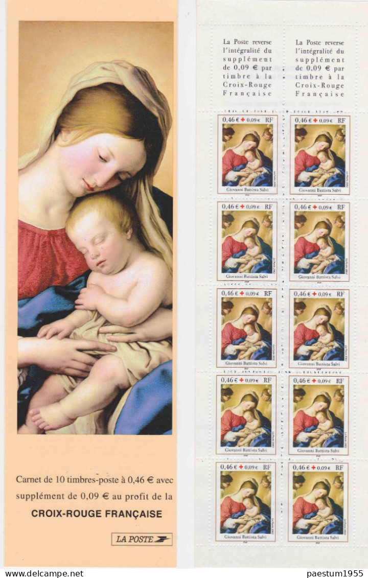 Carnet France Neuf** MNH 2002 Croix-Rouge Française N° 2051 : Le Sommeil De L'enfant Jésus Giovanni Battista Salvi - Red Cross