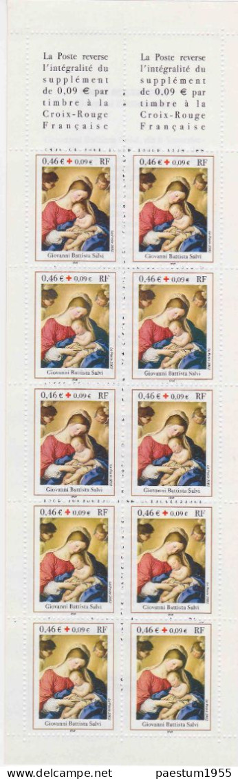 Carnet France Neuf** MNH 2002 Croix-Rouge Française N° 2051 : Le Sommeil De L'enfant Jésus Giovanni Battista Salvi - Croce Rossa