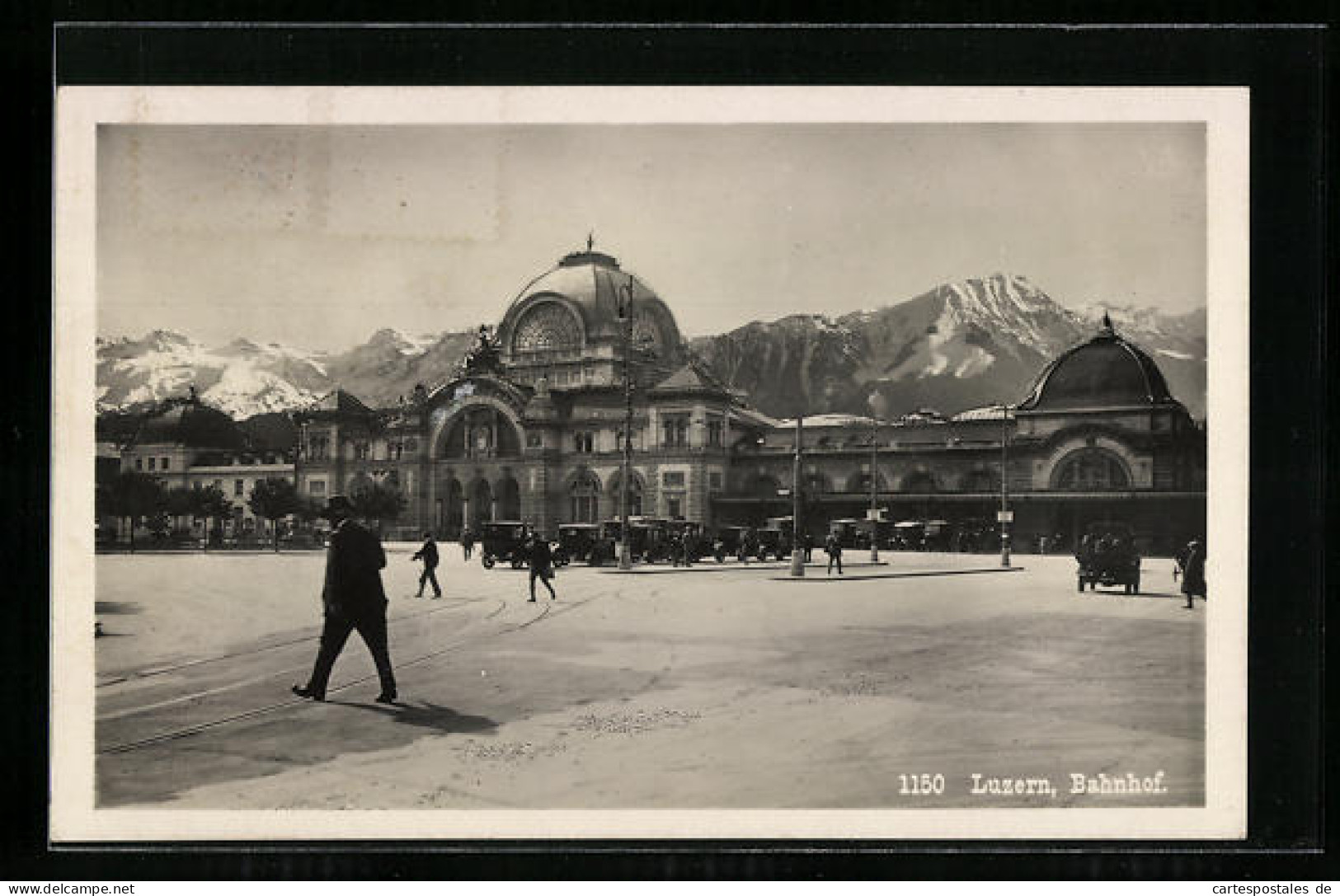 AK Luzern, Bahnhof Mit Bergpanorama  - Luzern