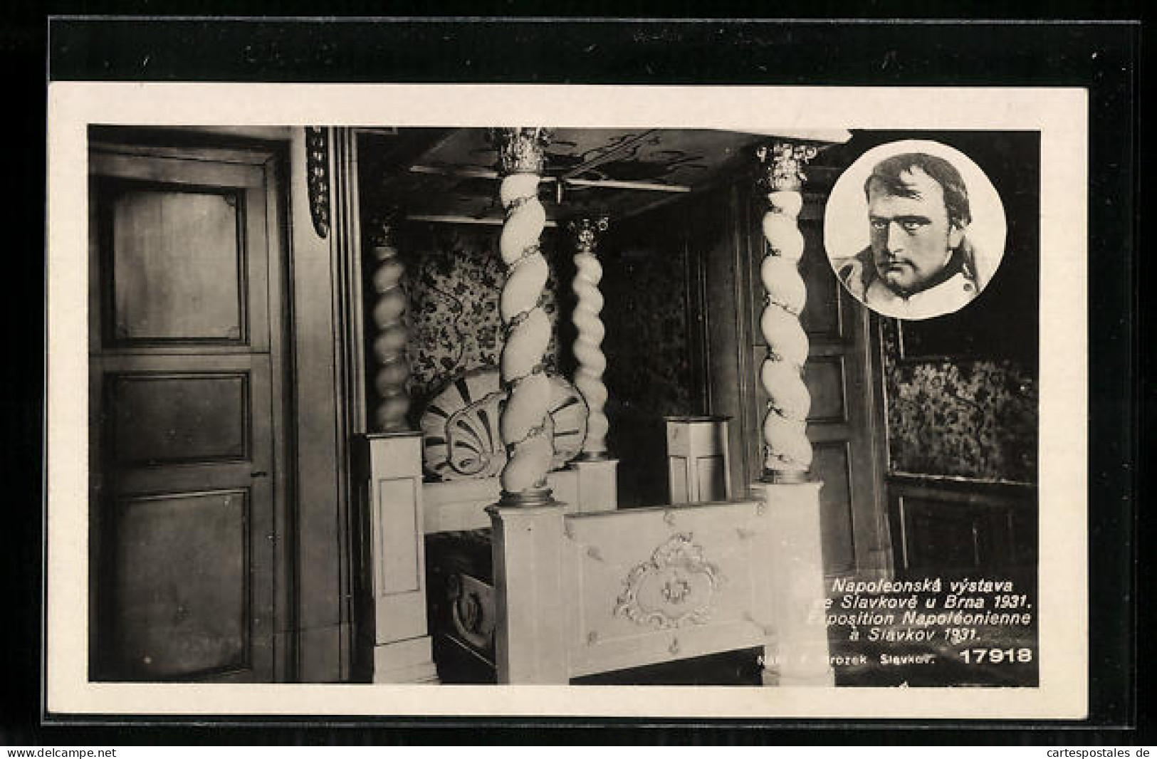 AK Brünn, Expositon Napoléonienne 1931, Schlafzimmer  - Historische Persönlichkeiten
