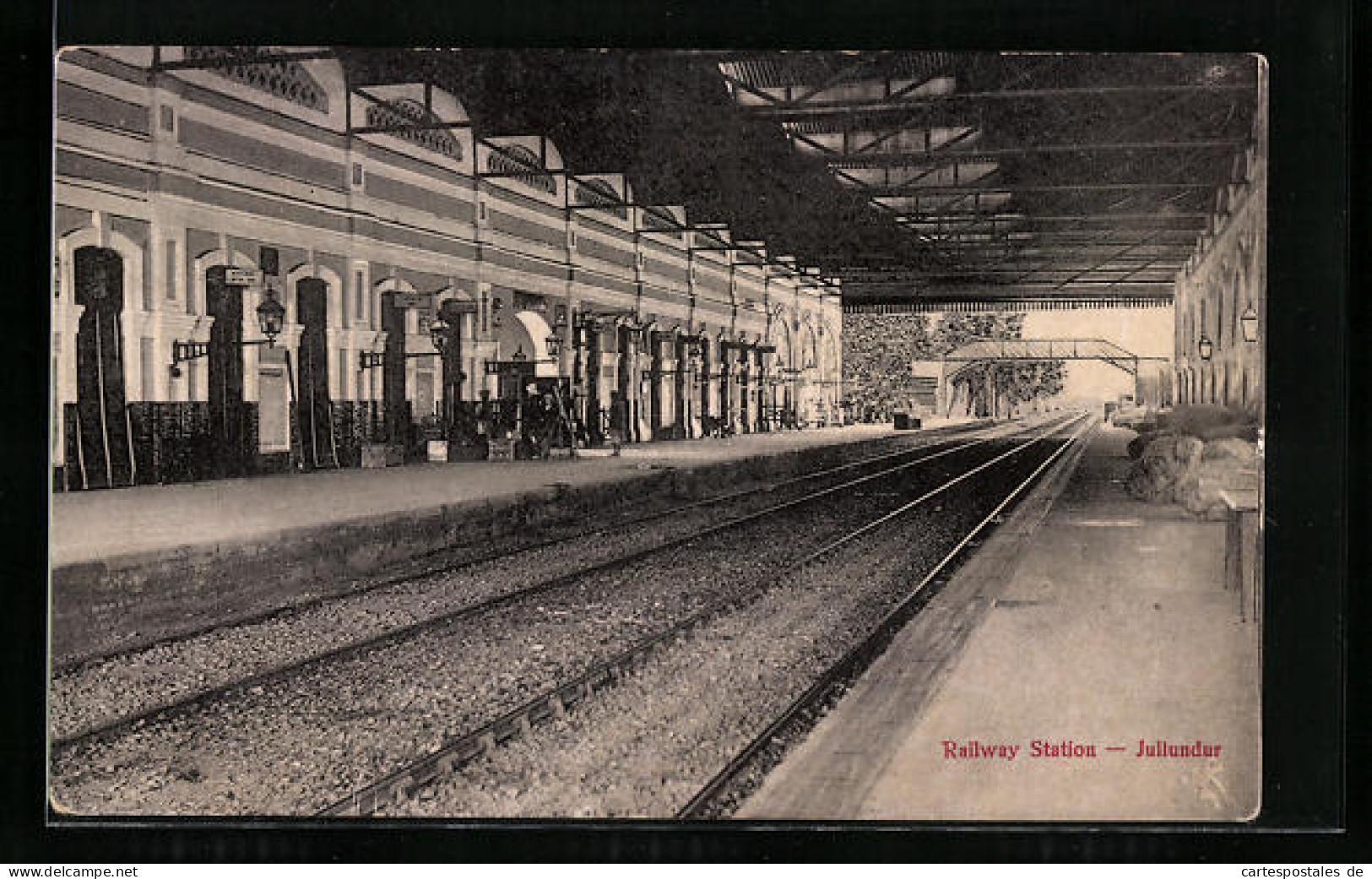 AK Jullundur, Railway Station, Bahnhof  - Indien