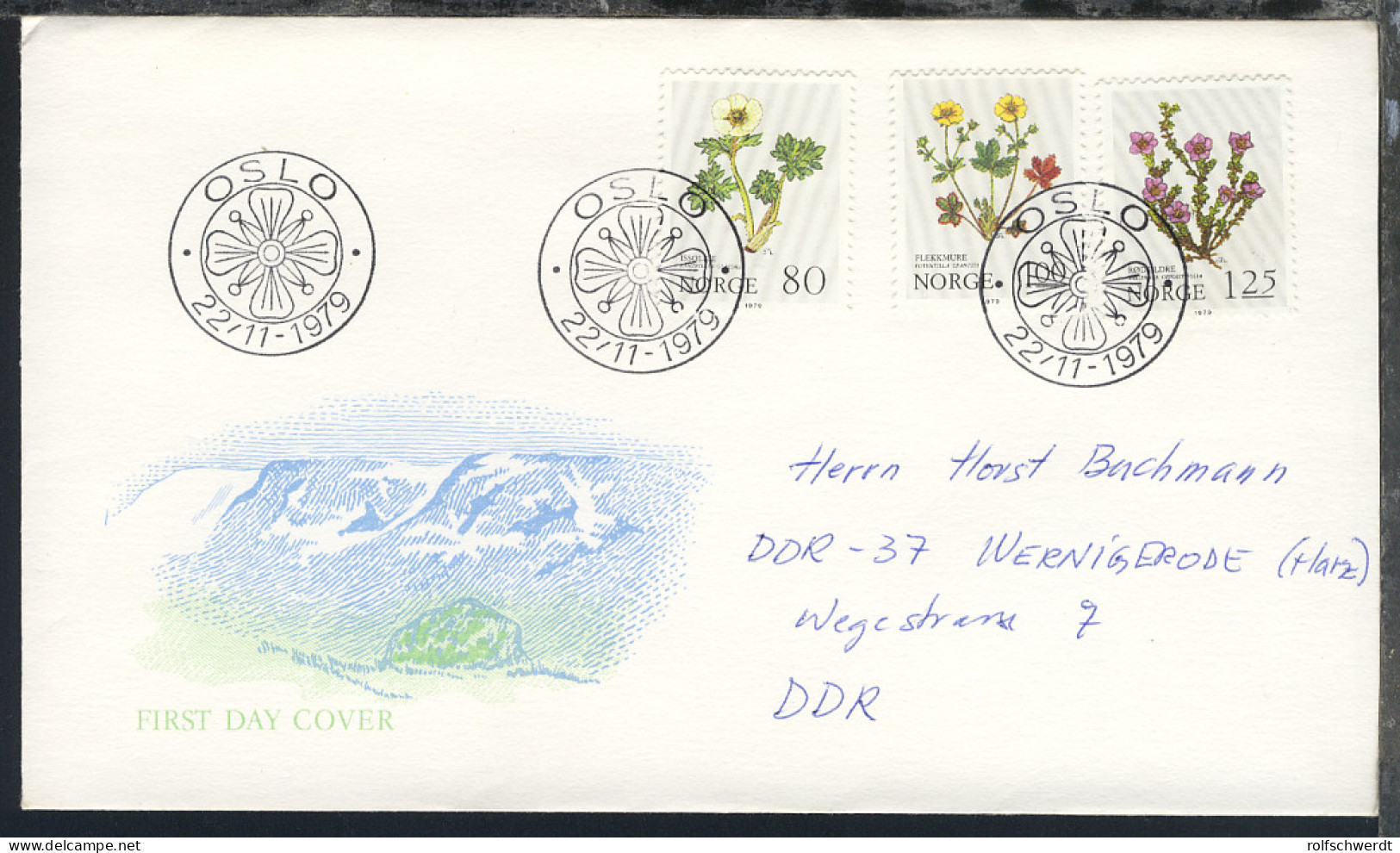 Norwegen 1975/83 9 Verschiedene FDC, 2x Ohne Anschrift, 7x Nach Wernigerode/DDR - Ganzsachen