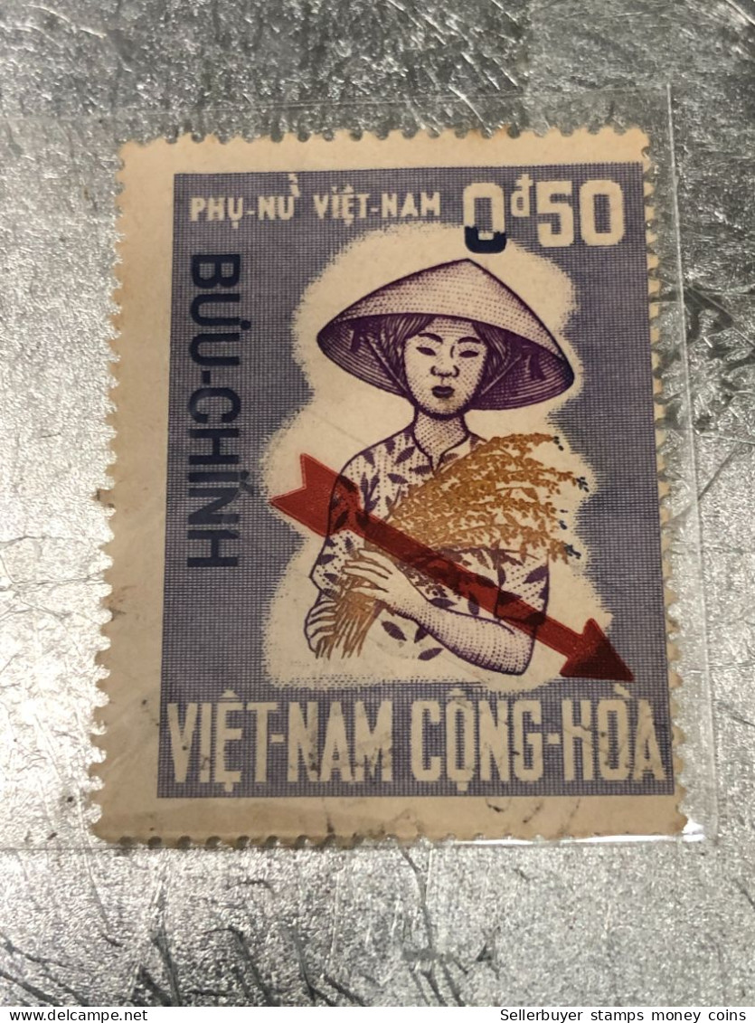 SOUTH VIETNAM Stamps(1969-LE FEMME-0d50) Piled ERROR(printing)-vyre Rare - Viêt-Nam