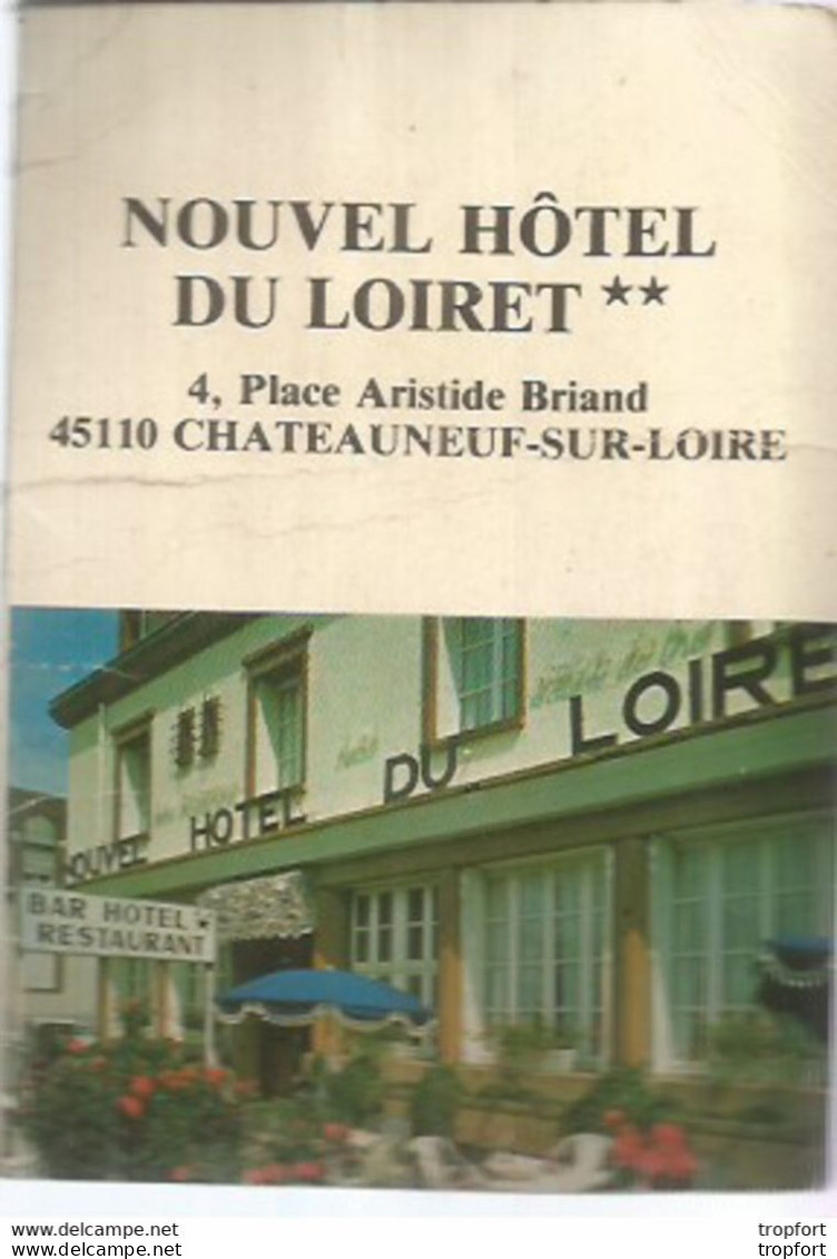 AS / Ancienne Carte De Visite Feuillet PUBLICITAIRE HOTEL DU LOIRET CHATEAUNEUF-SUR-LOIRE - Visiting Cards