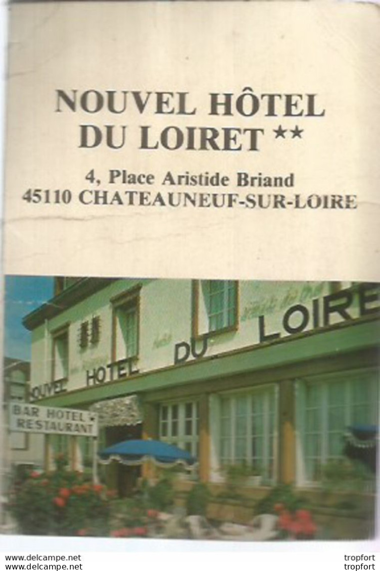 AS / Ancienne Carte De Visite Feuillet PUBLICITAIRE HOTEL DU LOIRET CHATEAUNEUF-SUR-LOIRE - Tarjetas De Visita