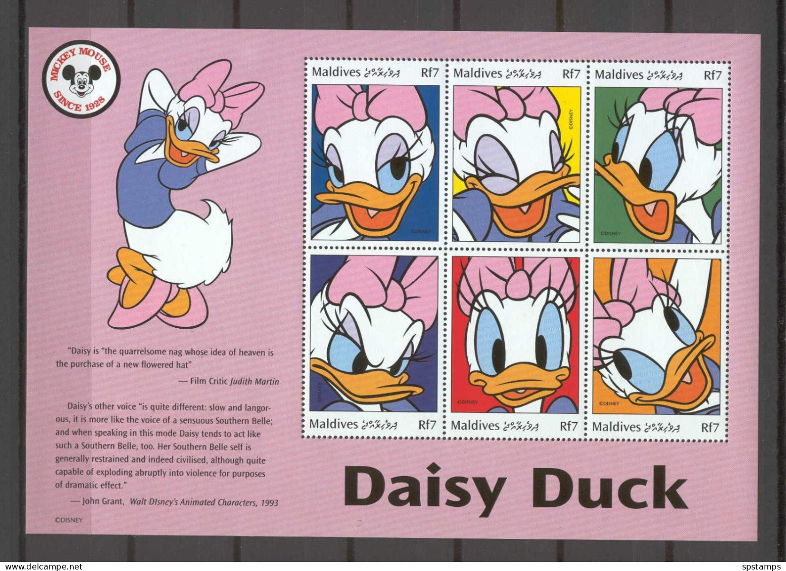 Disney Maldives 1999 Daisy Duck MS MNH - Disney