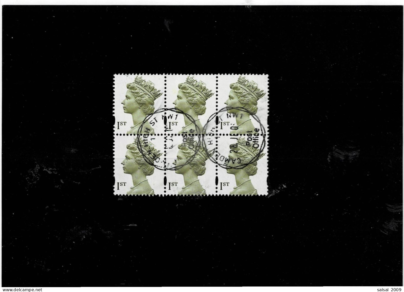 GRAN BRETAGNA ,"Effigie Regina Elisabeta II",blocco Di 6 ,usato ,qualita Ottima - Used Stamps
