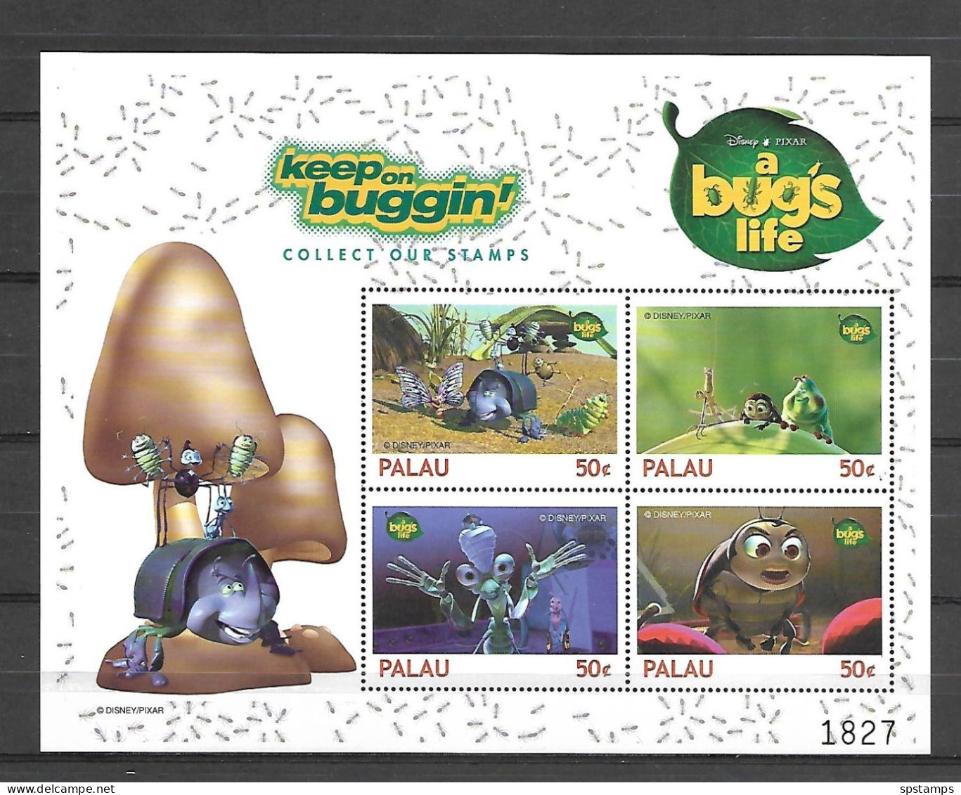 Disney Palau 1998 A Bug's Life Sheetlet #4 MNH - Disney