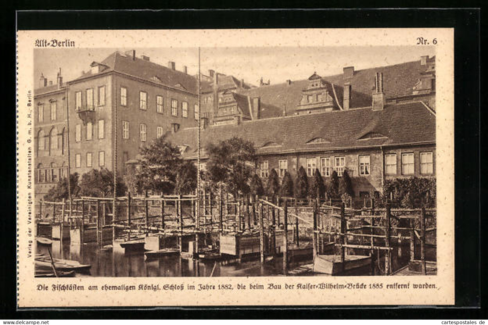 AK Berlin, Die Fischkästen Am Ehemaligen Königl. Schloss Im Jahre 1882  - Mitte