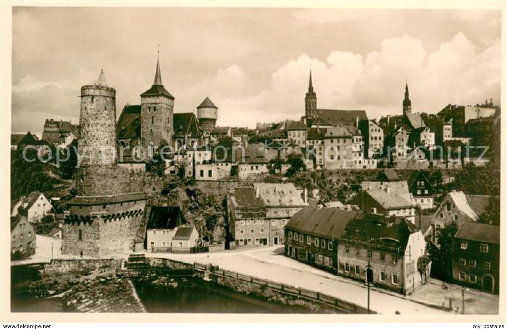 73622591 Bautzen Serie Das 1000jaehrige Bautzen Blick Von Kronprinzenbruecke Alt - Bautzen