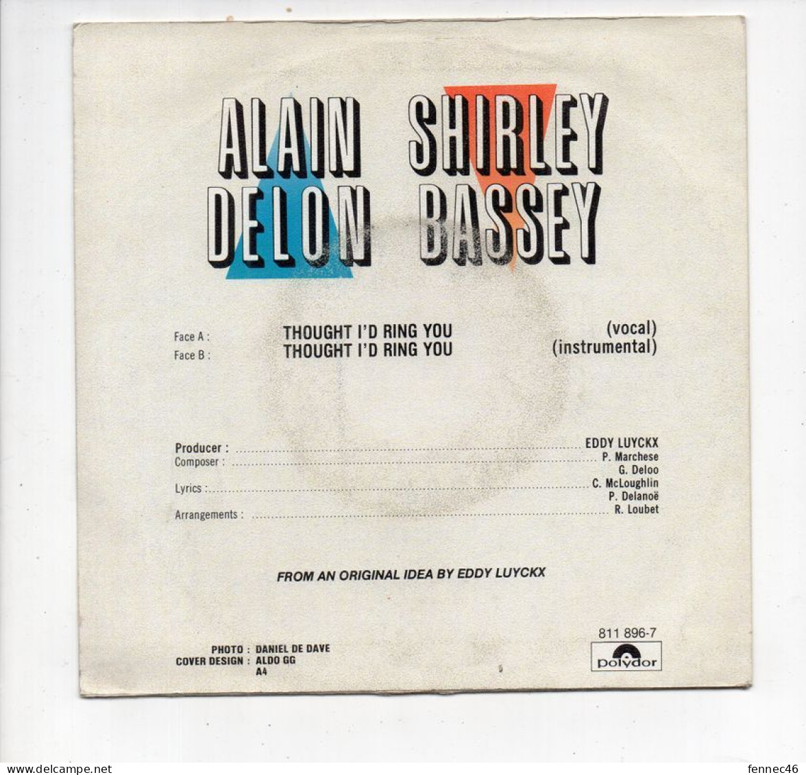 Vinyle  45T - Alain Delon & Shirley Bassey - Thought I'd Ring You - Instr. - Other - English Music
