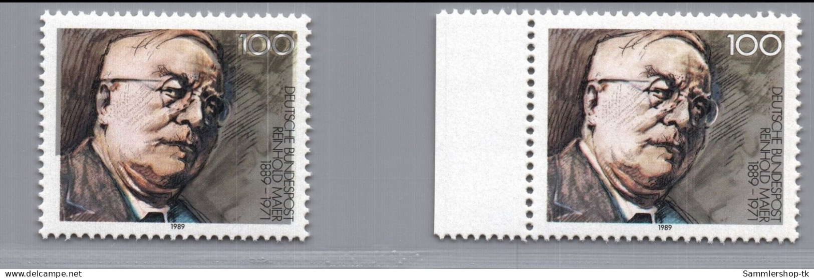 Bund Michel Nummer 1440 PV Passverschiebung (links) Mit Vergleichsmarke - Plaatfouten En Curiosa