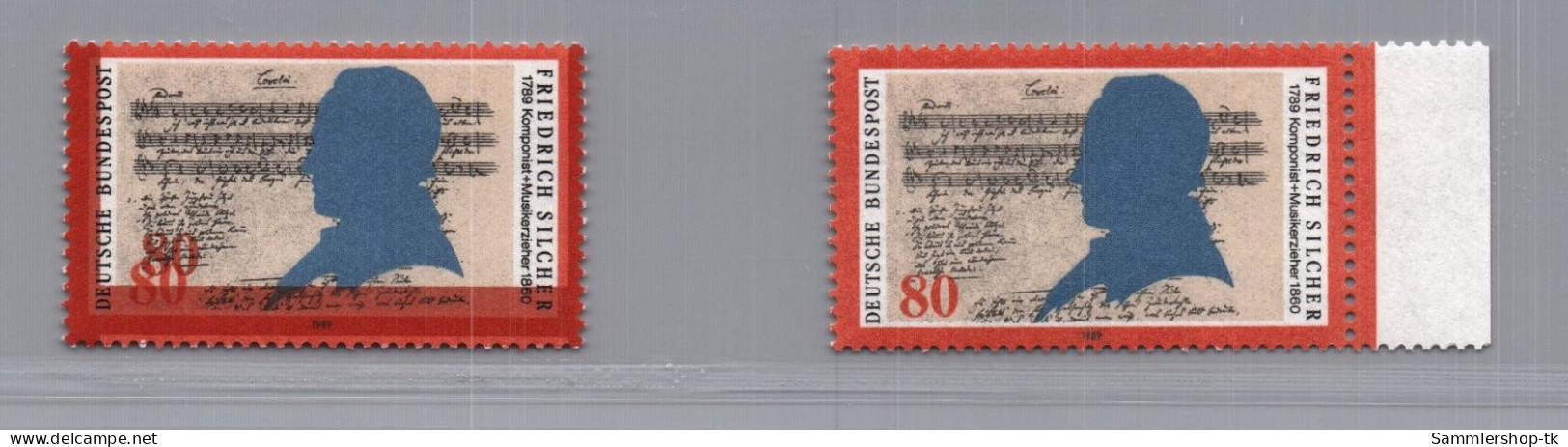 Bund Michel Nummer 1425 DD Doppeldruck (links) Mit Vergleichsmarke - Varietà E Curiosità