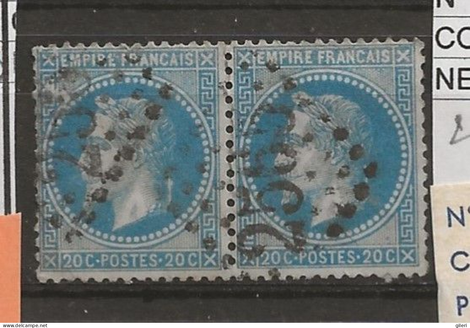 N 29A En Paire Ob Gc2565 - 1863-1870 Napoléon III Con Laureles