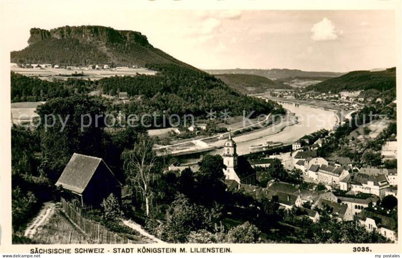 73622106 Koenigstein Saechsische Schweiz Panorama Mit Lilienstein Koenigstein Sa - Koenigstein (Saechs. Schw.)