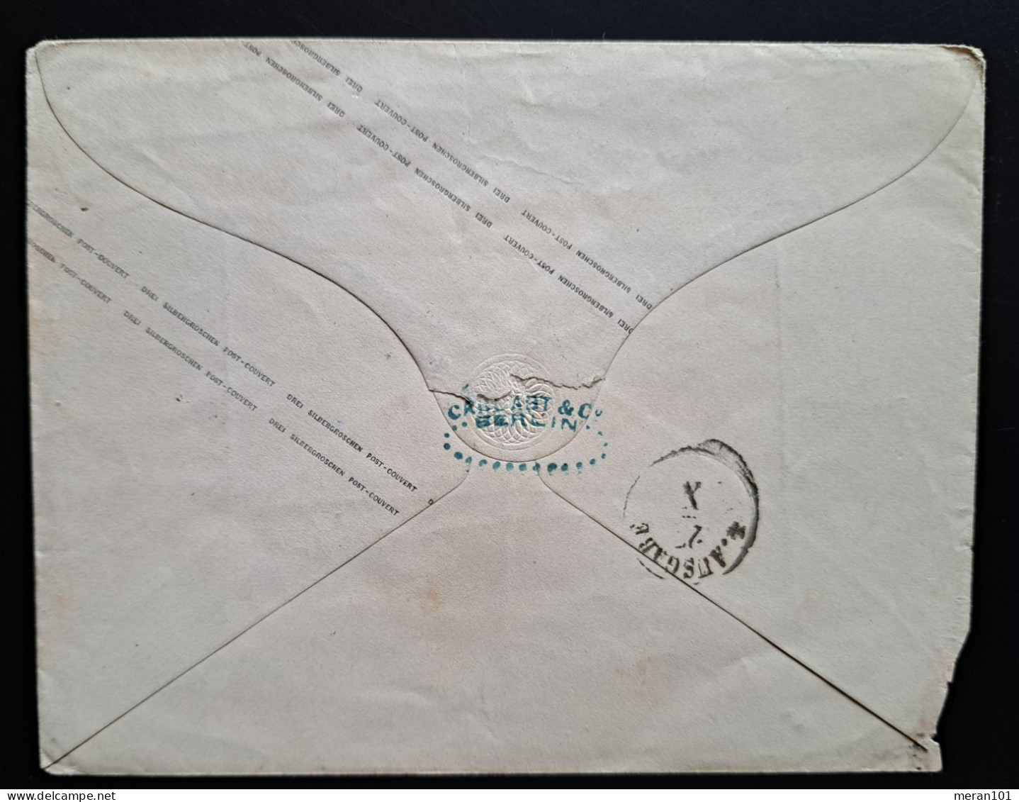 Preussen 1865, Umschlag Berlin Nach Pirna Mi U28B - Enteros Postales