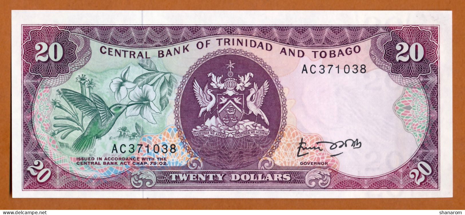 1985 // TRINIDAD AND TOBAGO // CENTRAL BANK // TWENTY DOLLARS // SPL - AU - Trinidad En Tobago