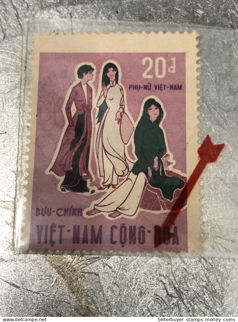 SOUTH VIETNAM Stamps(1969-LA FEMME PHU NU-20d) Piled ERROR(printing)-1 STAMPS Vyre Rare - Vietnam