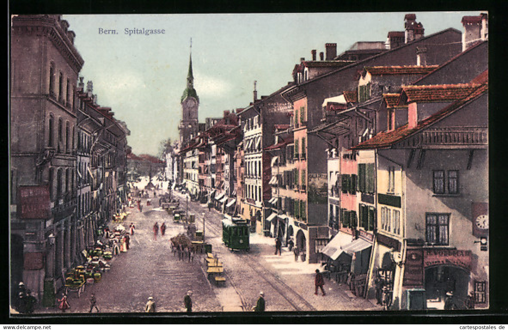 AK Bern, Strassenbahn Auf Der Spitalgasse  - Tramways