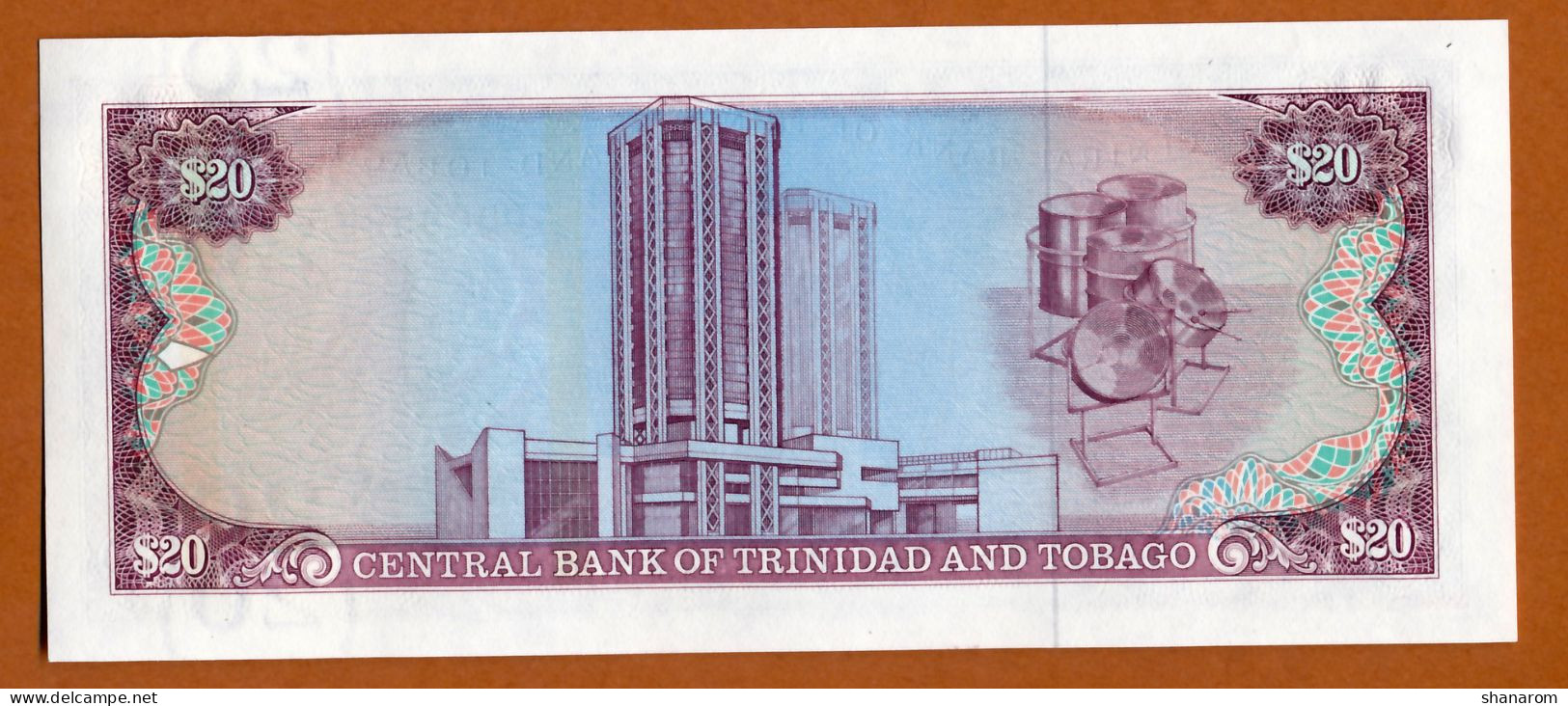 1985 // TRINIDAD AND TOBAGO // CENTRAL BANK // TWENTY DOLLARS // SPL - AU - Trinidad & Tobago