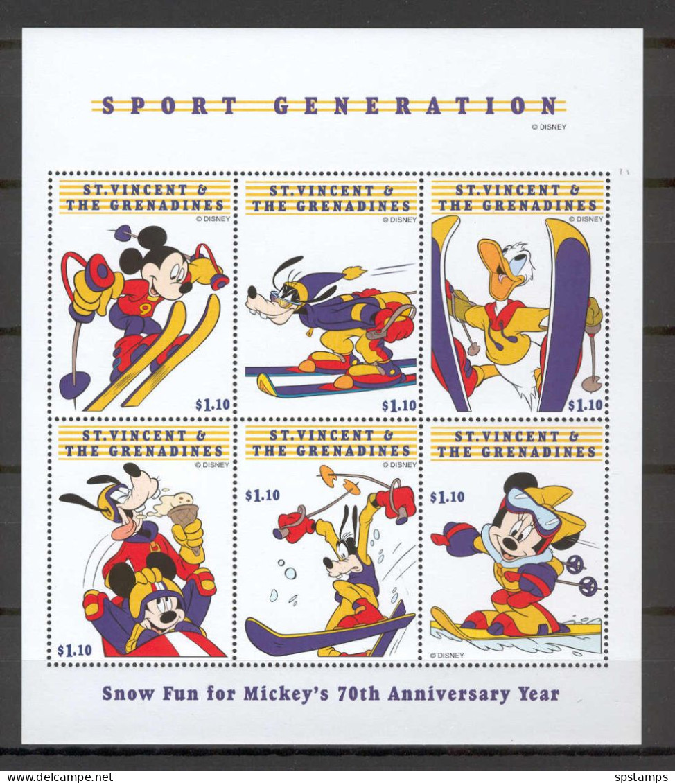Disney St Vincent Gr 1999 Sport Generation MS MNH - Disney