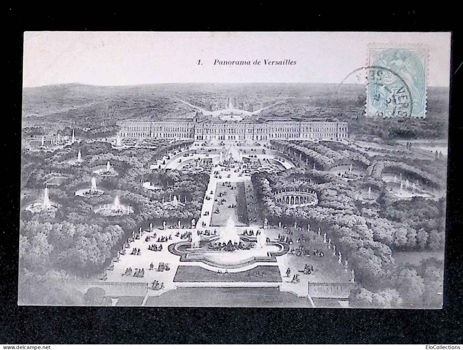 Cp, 78, Panorama De Versailles, Voyagée, Ed. Bellamy, N° 1 - Versailles (Castello)