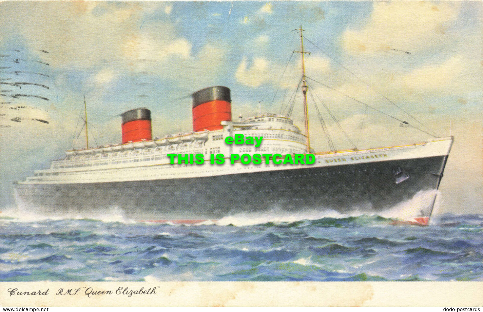 R594225 Cunard R. M. S. Queen Elizabeth. 1952 - Wereld