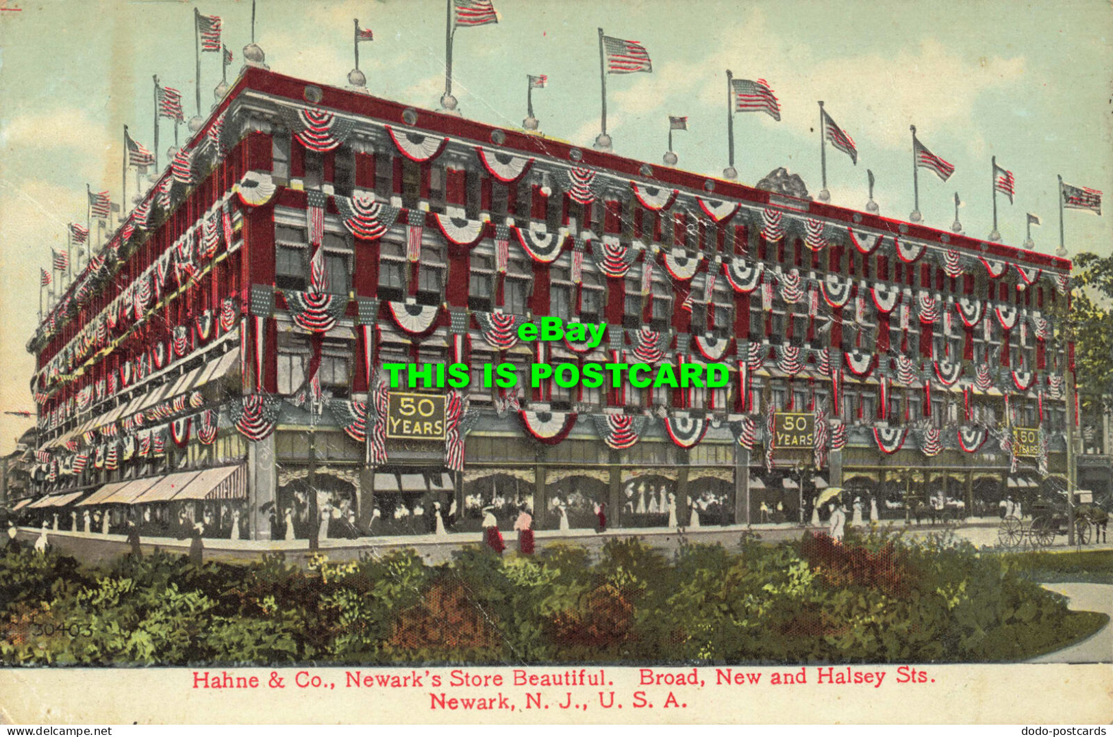 R594265 Newark. N. J. U. S. A. Newark Store Beautiful. Broad. New And Halsey Sts - World