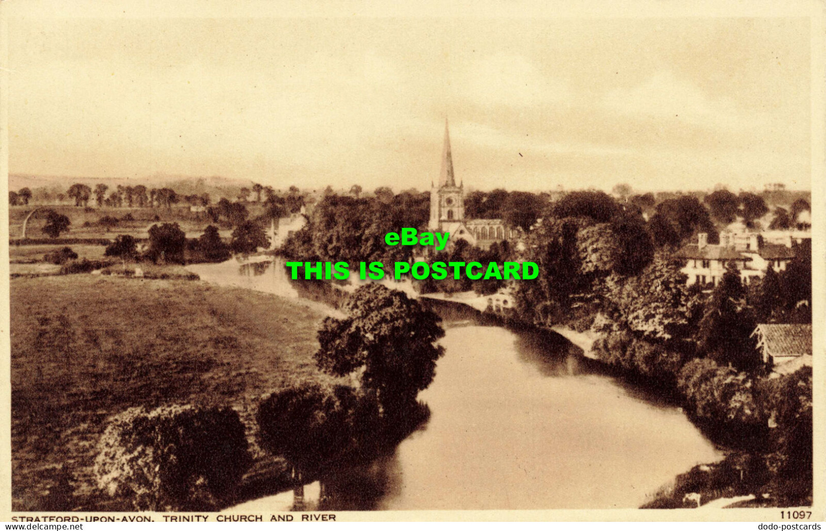 R594273 Stratford Upon Avon. Trinity Church And River. Photochrom. 1954 - World