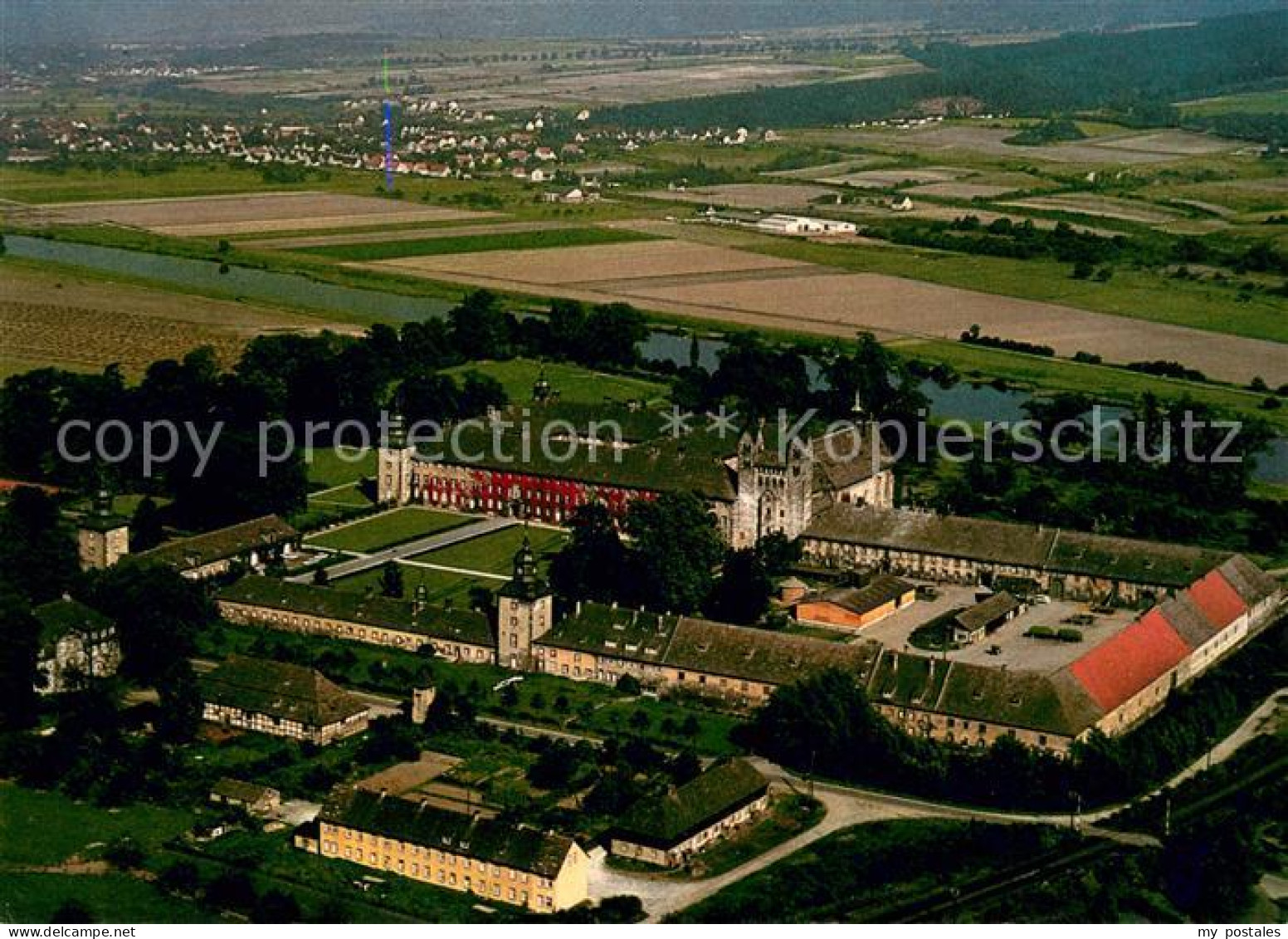 73620577 Hoexter Weser Schloss Reichsabtei Fliegeraufnahme Hoexter Weser - Höxter