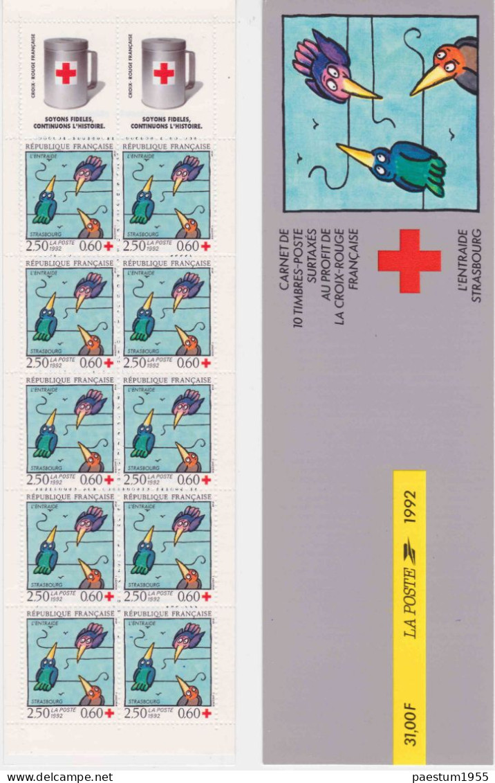 Carnet France Neuf** MNH 1992 Croix-Rouge Française N° 2041 : L'entraide STRASBOURG - Rode Kruis