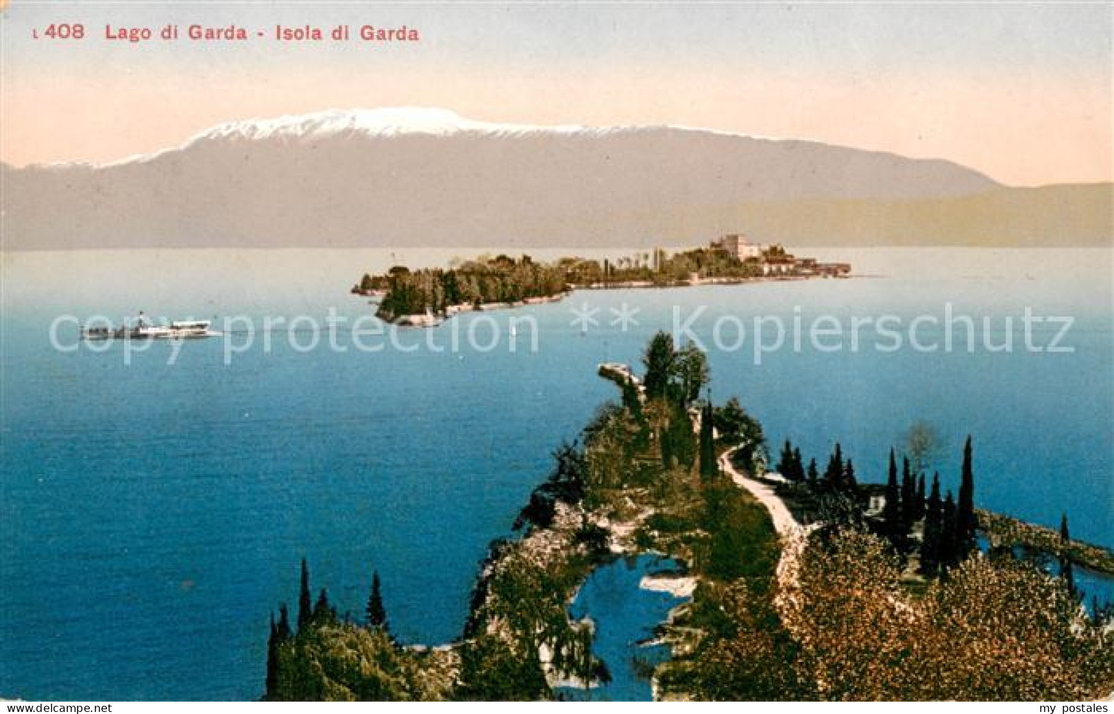 73619955 Isola Di Garda Lago Di Garda Panorama Gardasee Insel Berge Isola Di - Other & Unclassified