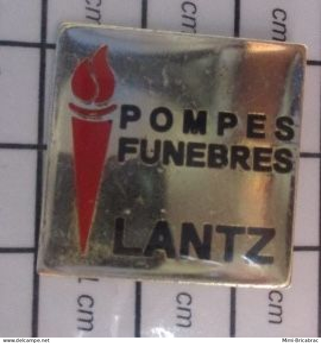 3119 Pin's Pins / Beau Et Rare : MARQUES / Un Cercueil Acheté , Un Pin's Offert ! POMPES FUNEBRES LANTZ - Markennamen