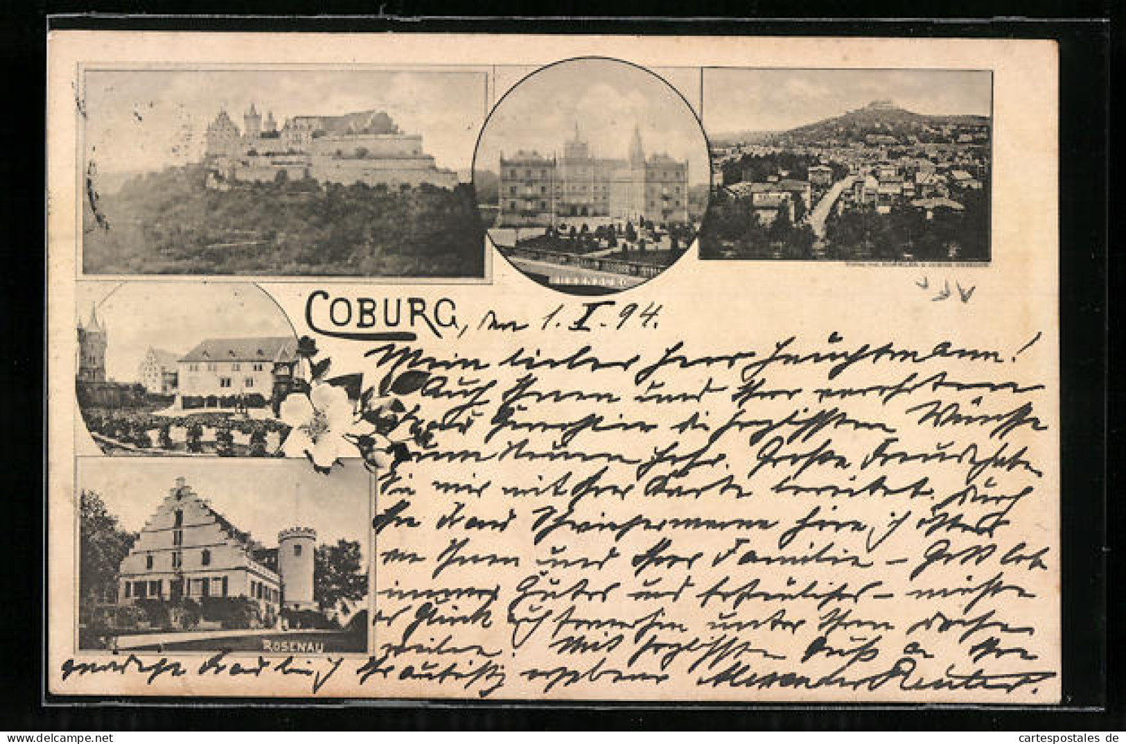 Vorläufer-AK Coburg, 1894, Gesamtansicht Mit Burgberg, Rosenau, Ehrenburg  - Coburg