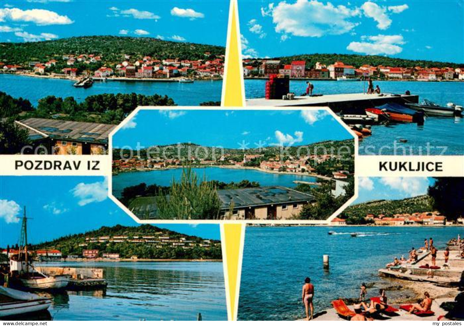 73619607 Kukljica Panorama Hafen Strand  - Kroatië