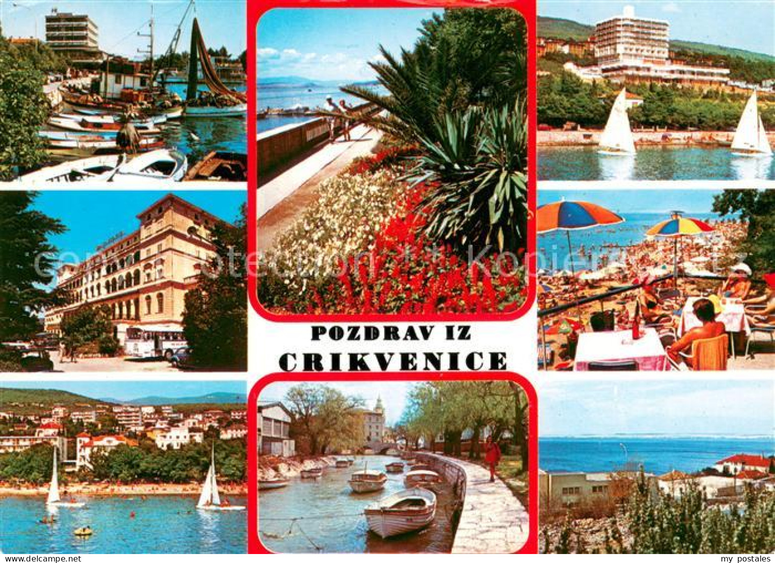 73619606 Crikvenica Kroatien Motive Hafen Kanal Strand Restaurant Terrasse Crikv - Kroatië