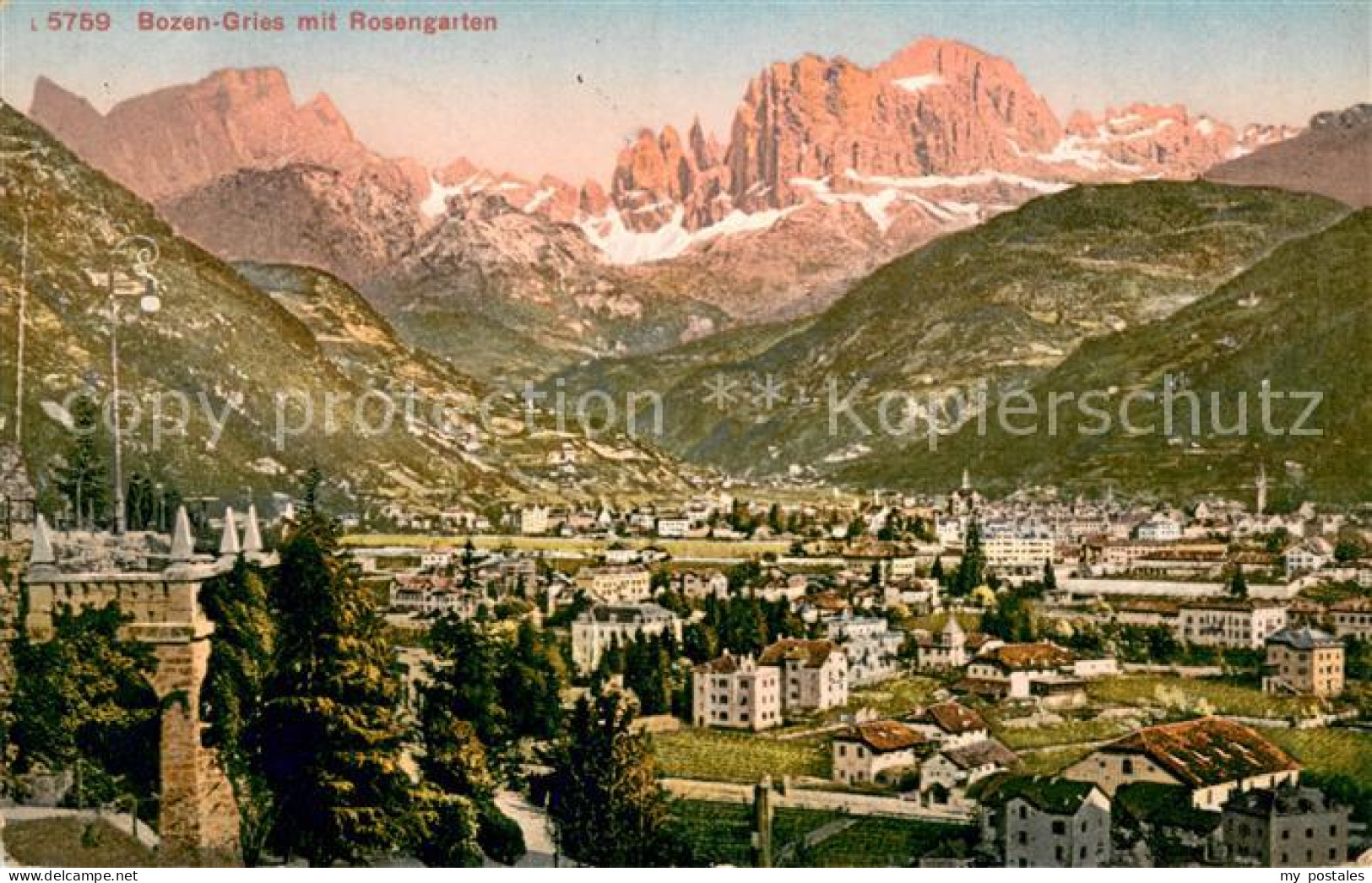 73618979 Gries-Quirein Bozen Panorama Mit Blick Zum Rosengarten Dolomiten  - Other & Unclassified