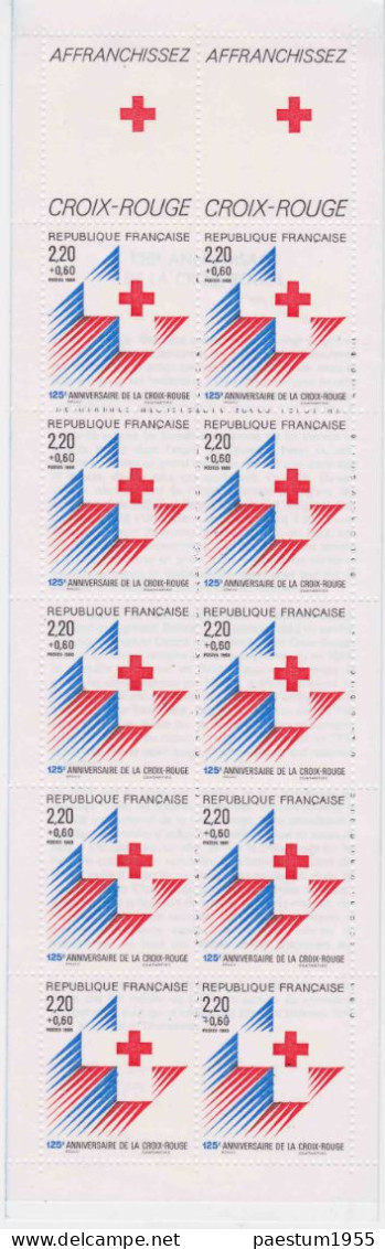 Carnet France Neuf** MNH 1988 Croix-Rouge Française N° 2037 : Emblème - Red Cross