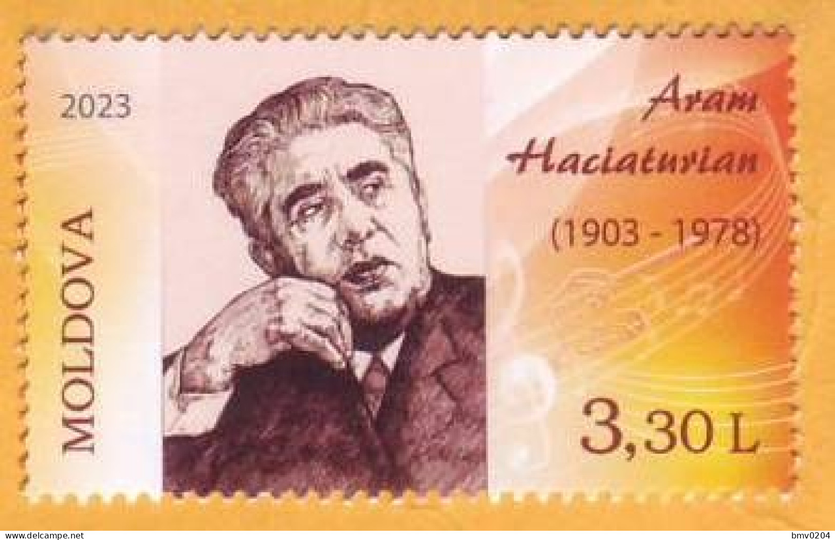 2023  Moldova  „Modern Composers”  ”Aram Haciaturian, Chanter And Composer. Armenia,1v Mint - Music