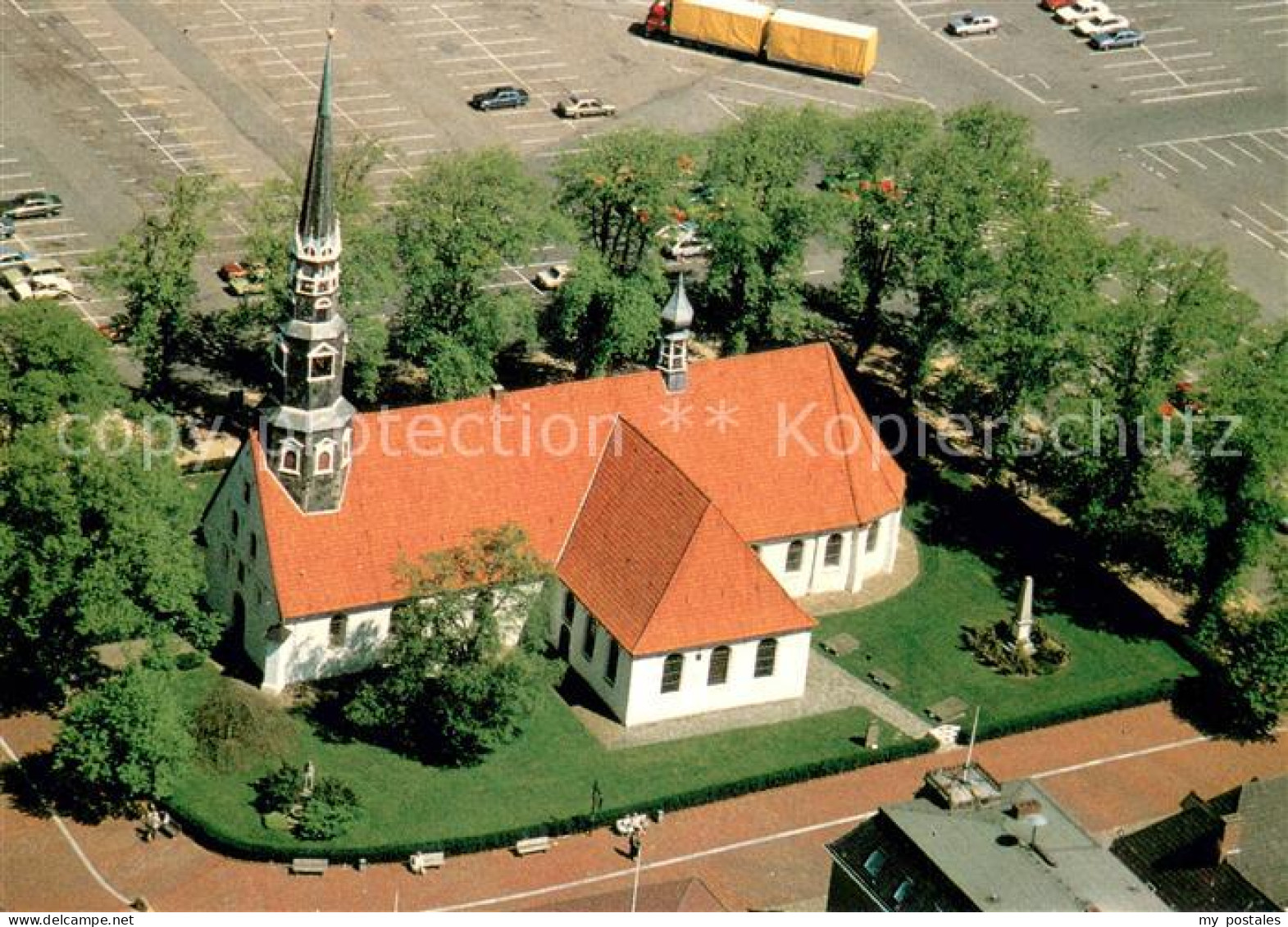 73618183 Heide Holstein Ev. St.-Juergen Kirche 16. Jhdt. Fliegeraufnahme Heide H - Heide