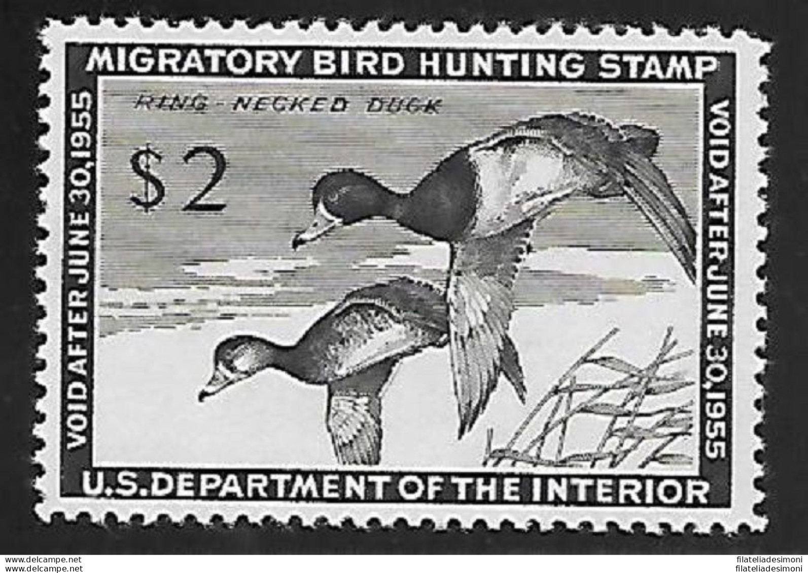 1954 Stati Uniti, 2$  Ring-necked Ducks MNH/** - Autres & Non Classés