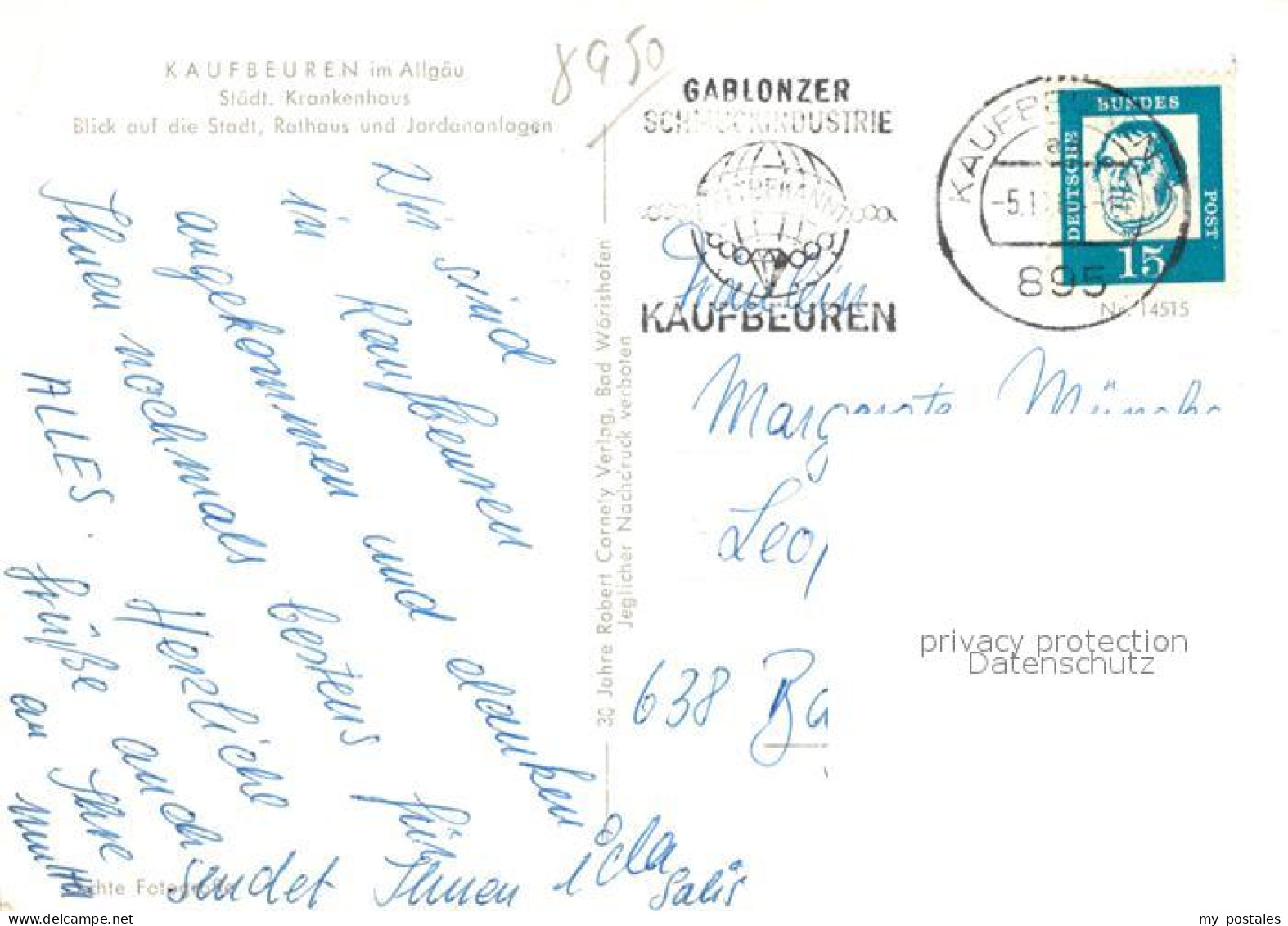 73618047 Kaufbeuren Staedtisches Krankenhaus Stadt Rathaus Jordananlagen Kaufbeu - Kaufbeuren