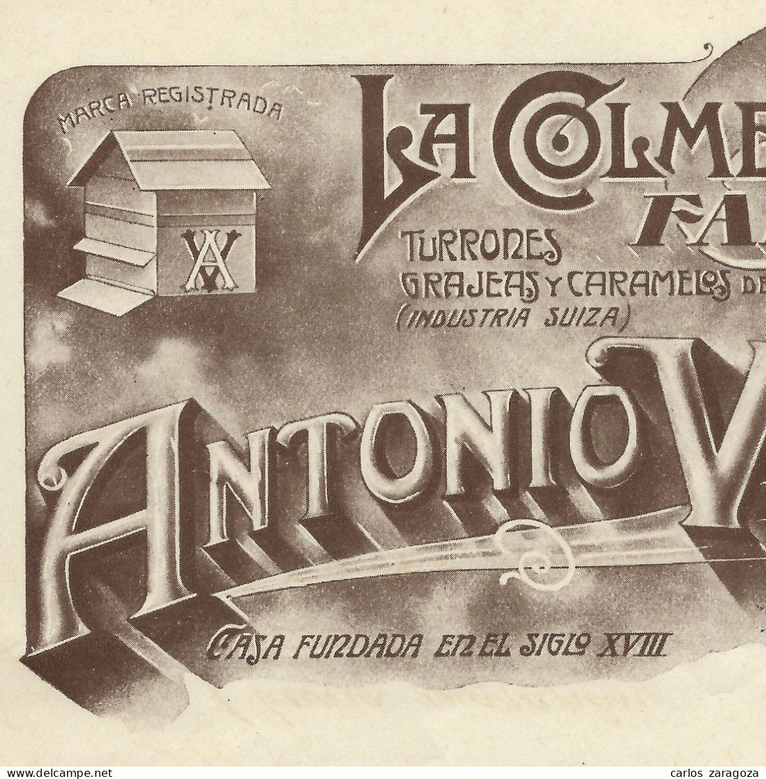 ESPAÑA 1926 — TIMBRE PARA FACTURAS DE 10 Cts En FACTURA ILUSTRADA — Sello Fiscal - Revenue Stamps