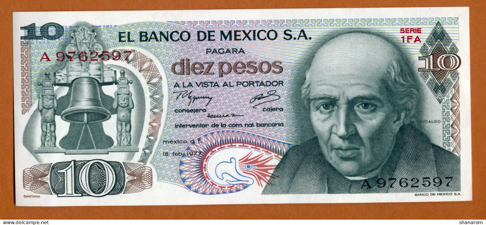 1977 // MEXIQUE // EL BANCO DE MEXICO // DIEZ PESOS // SPL / AU - México