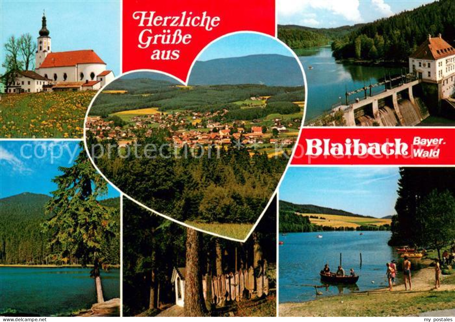 73617827 Blaibach Kirche Panorama Stauwehr Seepartie Blaibach - Autres & Non Classés